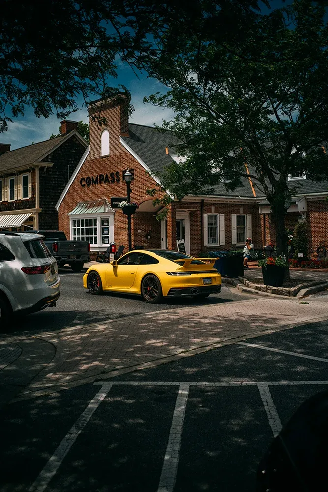Colonial street in historic Lewes, the first town in the first state, Delaware