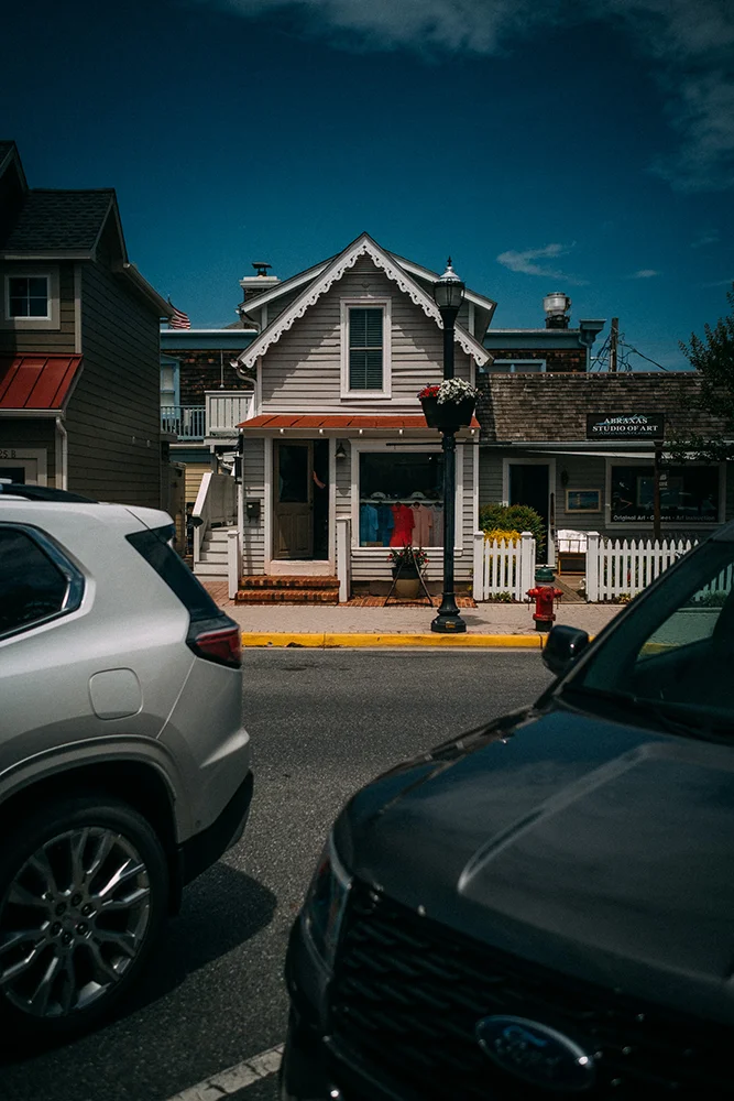 Old houses in downtown Lewes, Delaware