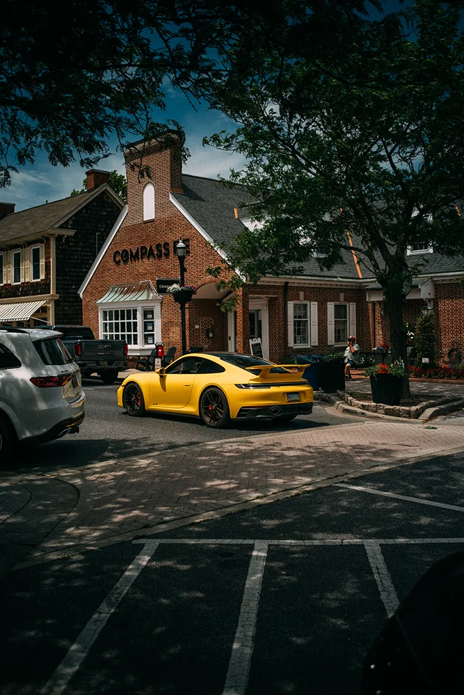 Colonial street in historic Lewes, the first town in the first state, Delaware